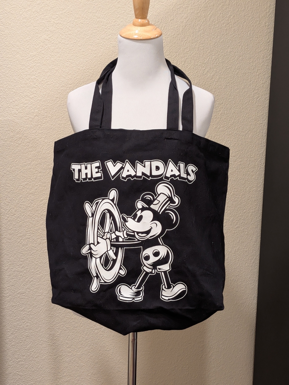 The Vandals Steamboat Willie Punk Rock Black Tote Bag